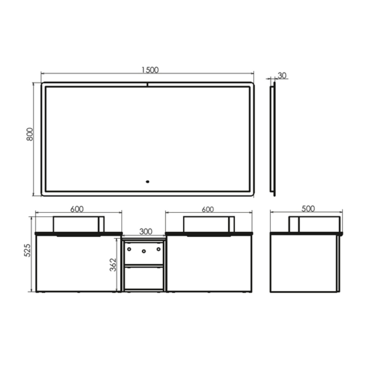 Зеркало Comforty Портленд 150x80, с подсветкой