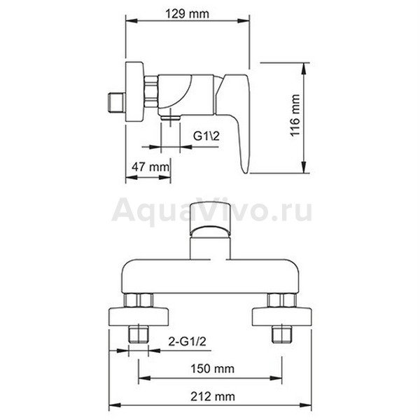 Смеситель WasserKRAFT Vils 5602 для душа, цвет хром