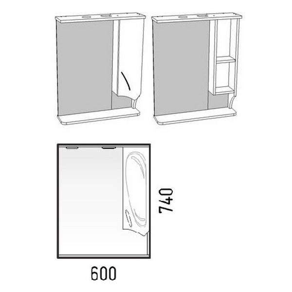Мебель для ванной Corozo Кентис 60, цвет белый