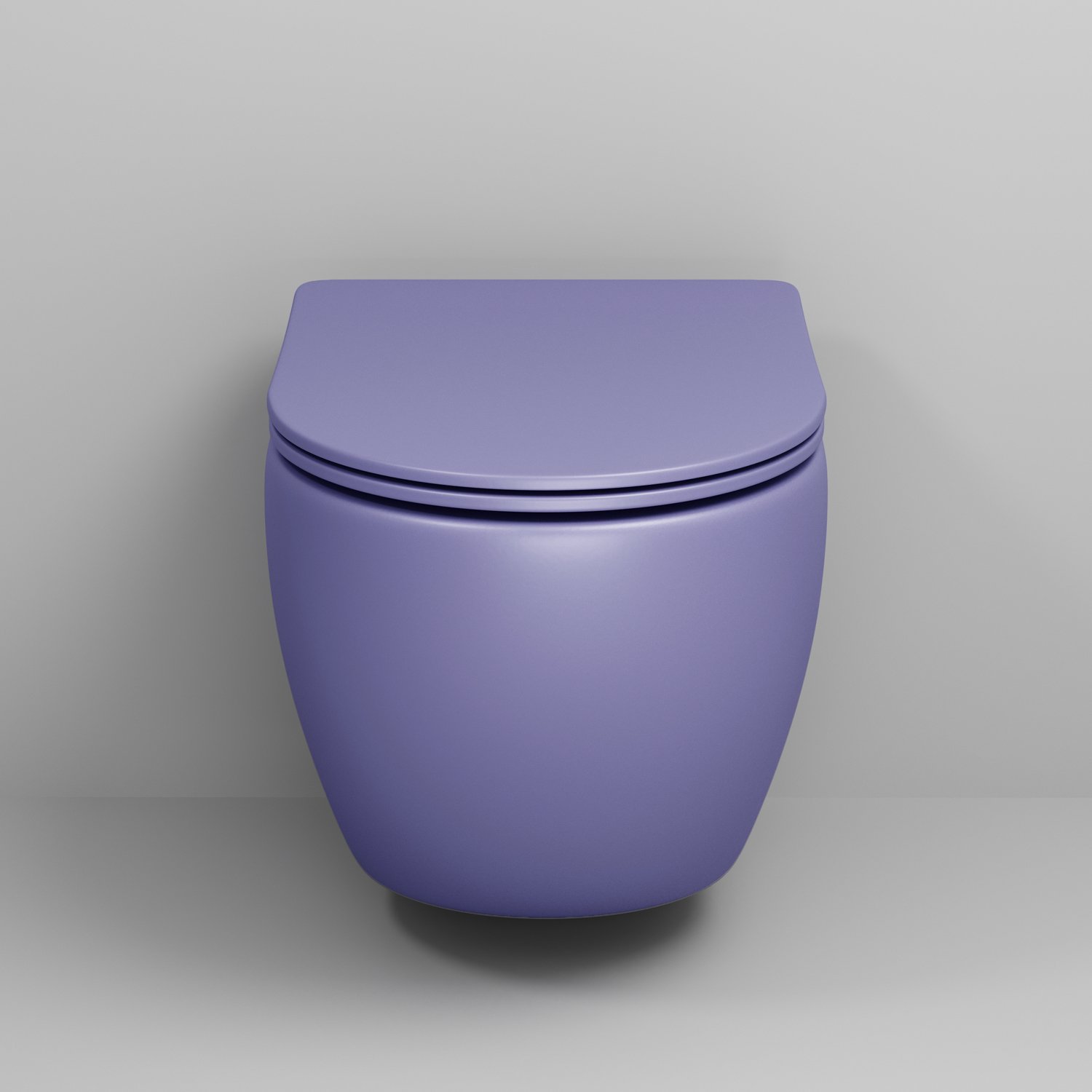 Унитаз Grossman Color GR-4455 LIMS подвесной, безободковый, с сиденьем микролифт, цвет фиолетовый матовый - фото 1