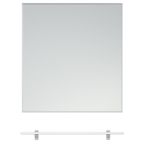 Зеркало Corozo Мирэль 70x75, с полкой, цвет белый