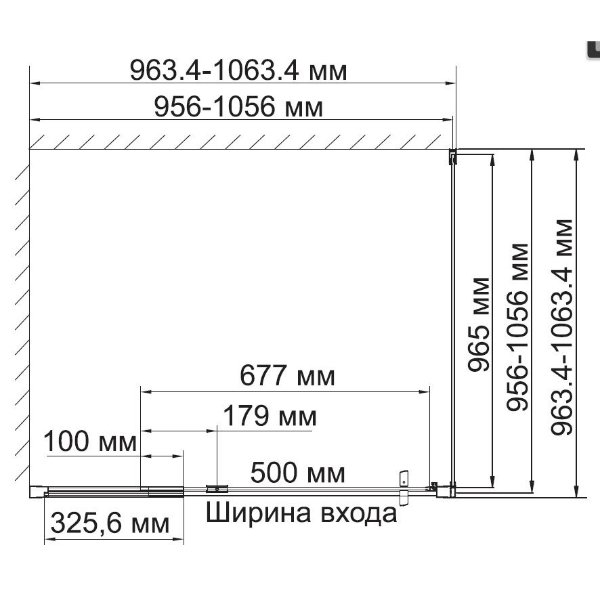 Душевой уголок WasserKRAFT Berkel WasserSchutz 48P19 100x100, стекло прозрачное, профиль серебристый