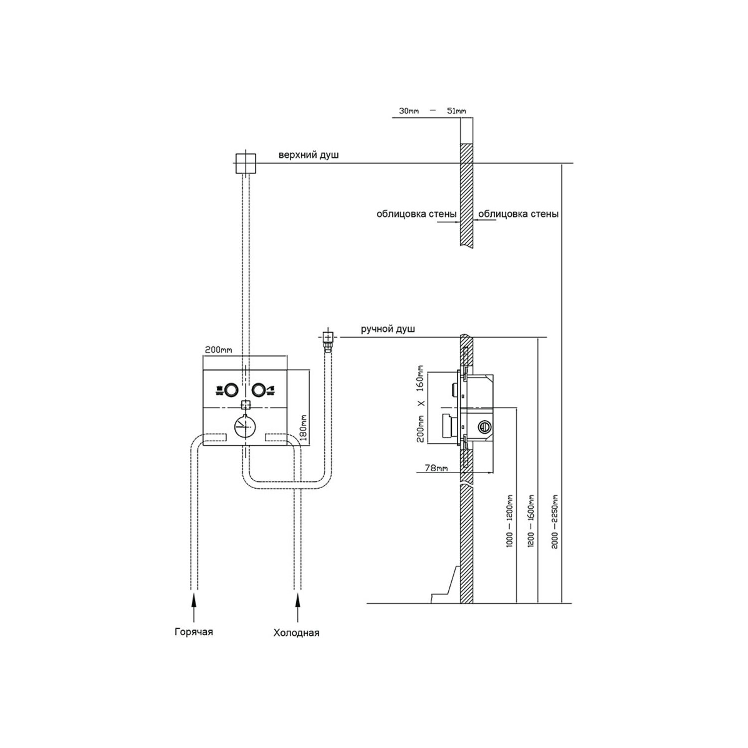 Смеситель Vincea VSCV-421BG4 для ванны, встраиваемый, цвет брашированное золото - фото 1