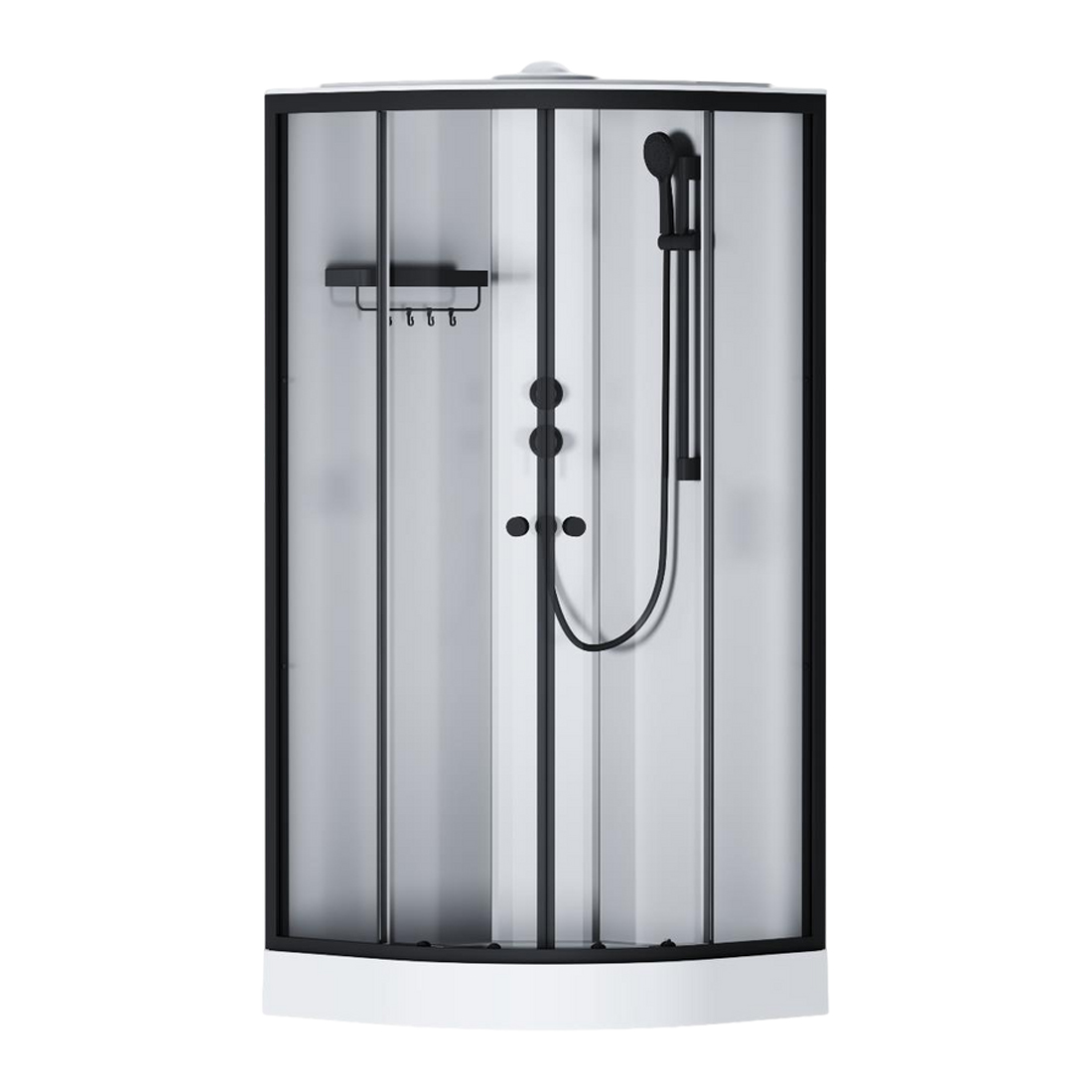 Душевая кабина AM.PM X-Joy W94C-401-090BT 90x90, стекло прозрачное, профиль черный матовый