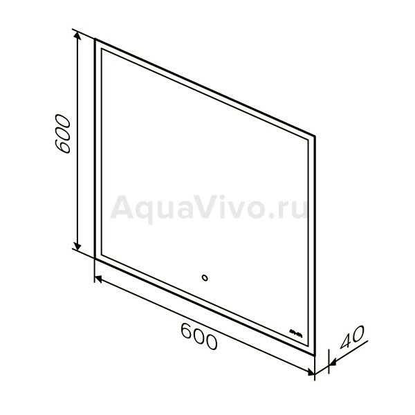 Зеркало AM.PM Spirit V2.0 60x60, с подсветкой, функцией антизапотевания