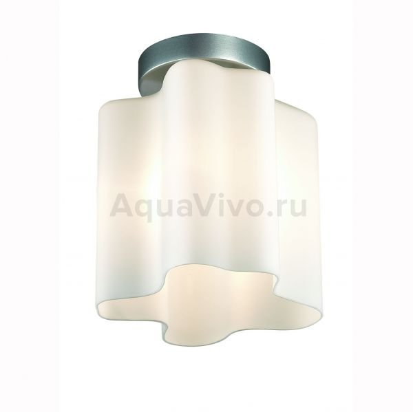 Потолочный светильник ST Luce Onde SL116.502.01, арматура металл, цвет серебро, плафон стекло, цвет белый
