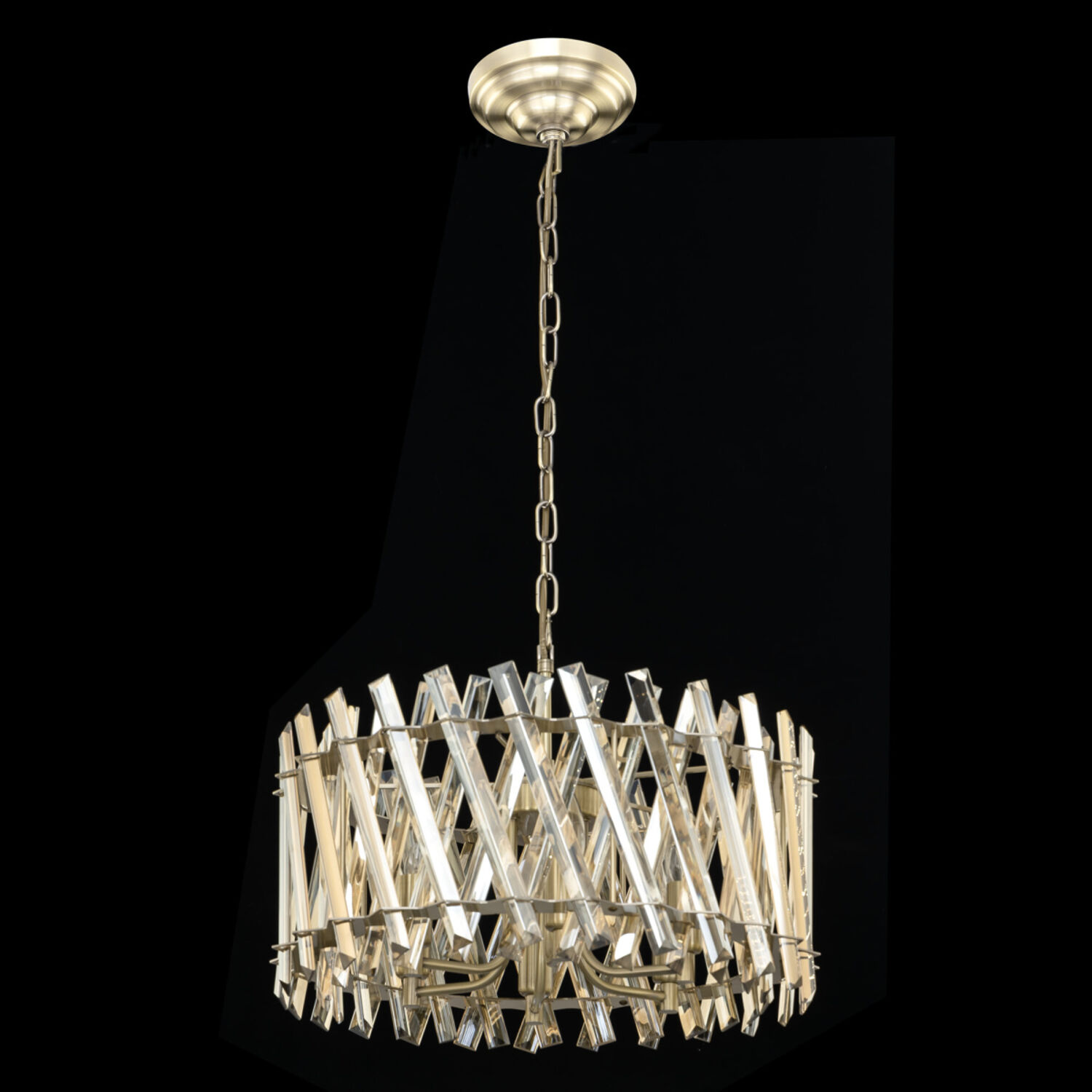 Подвесная люстра Citilux Ингвар CL334263, арматура бронза, плафоны хрусталь прозрачный