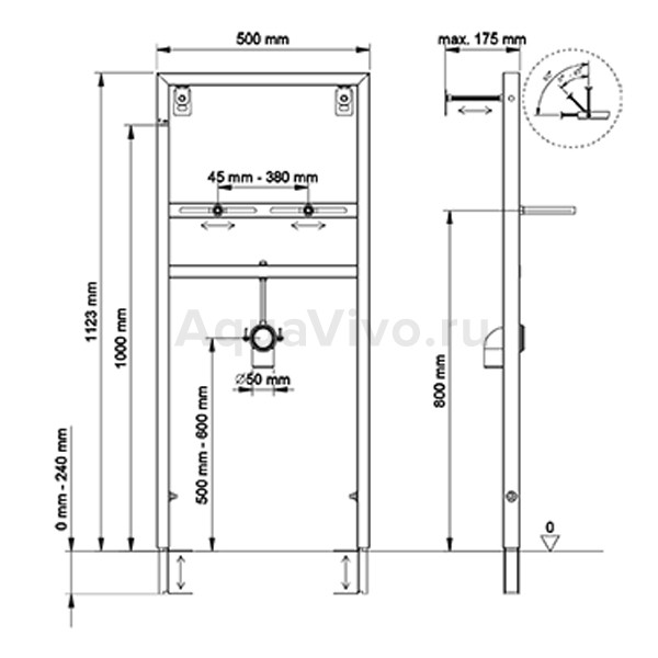 Инсталляция Berges Novum 049214 для раковины - фото 1