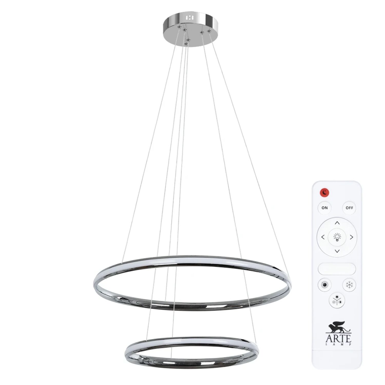 Подвесная люстра Arte Lamp Meridiana A2198SP-2CC, арматура хром, плафон акрил белый