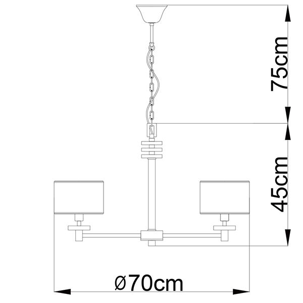 Подвесная люстра Arte Lamp Furore A3990LM-6CC, арматура хром, плафоны ткань белая, 70х70 см - фото 1