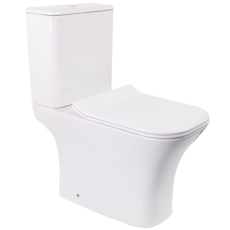 Унитаз-компакт CeruttiSPA Vettore MW CT9240 напольный, безободковый, с сиденьем микролифт, цвет белый матовый