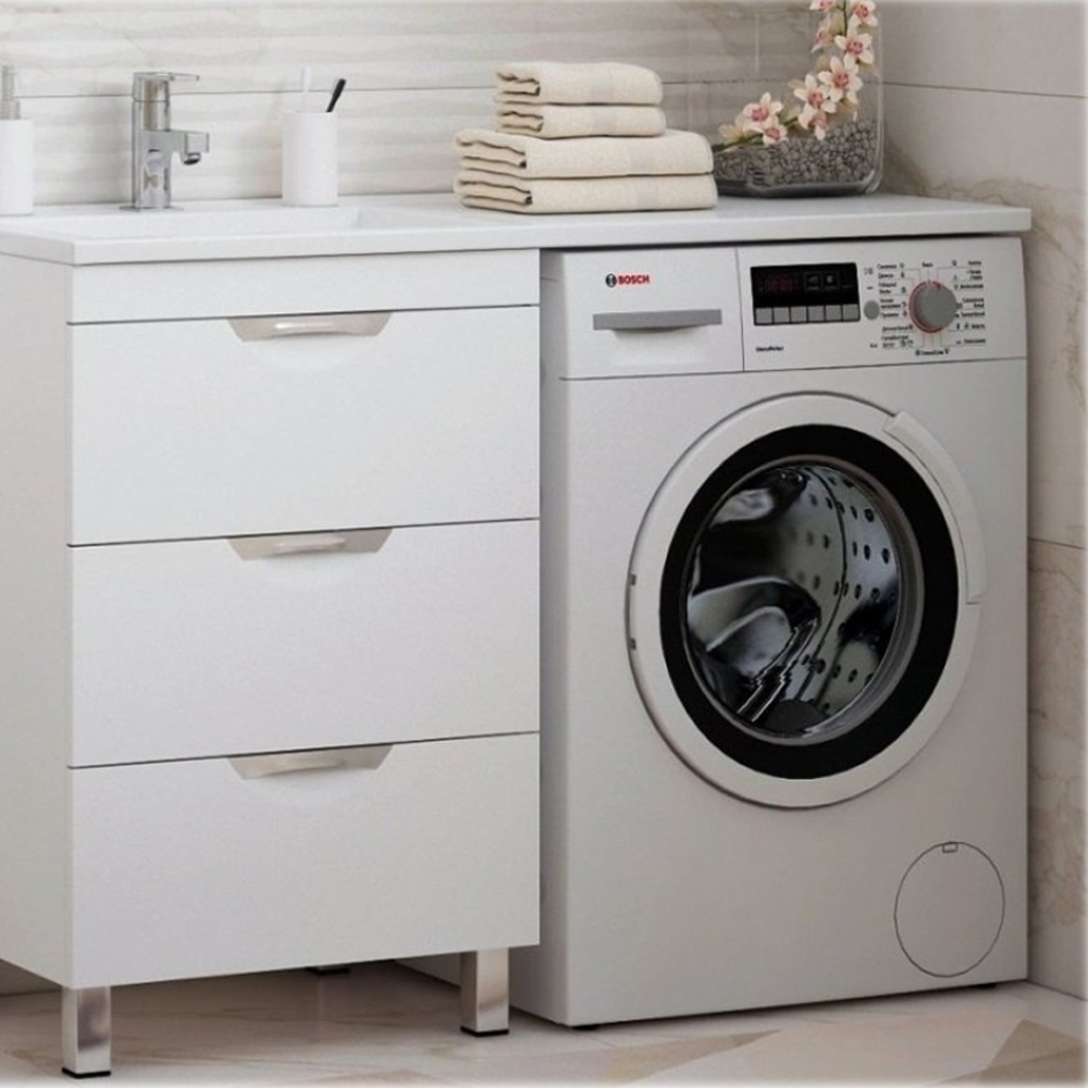 Тумба под раковину Corozo Алиот 56, напольная, цвет белый - фото 1