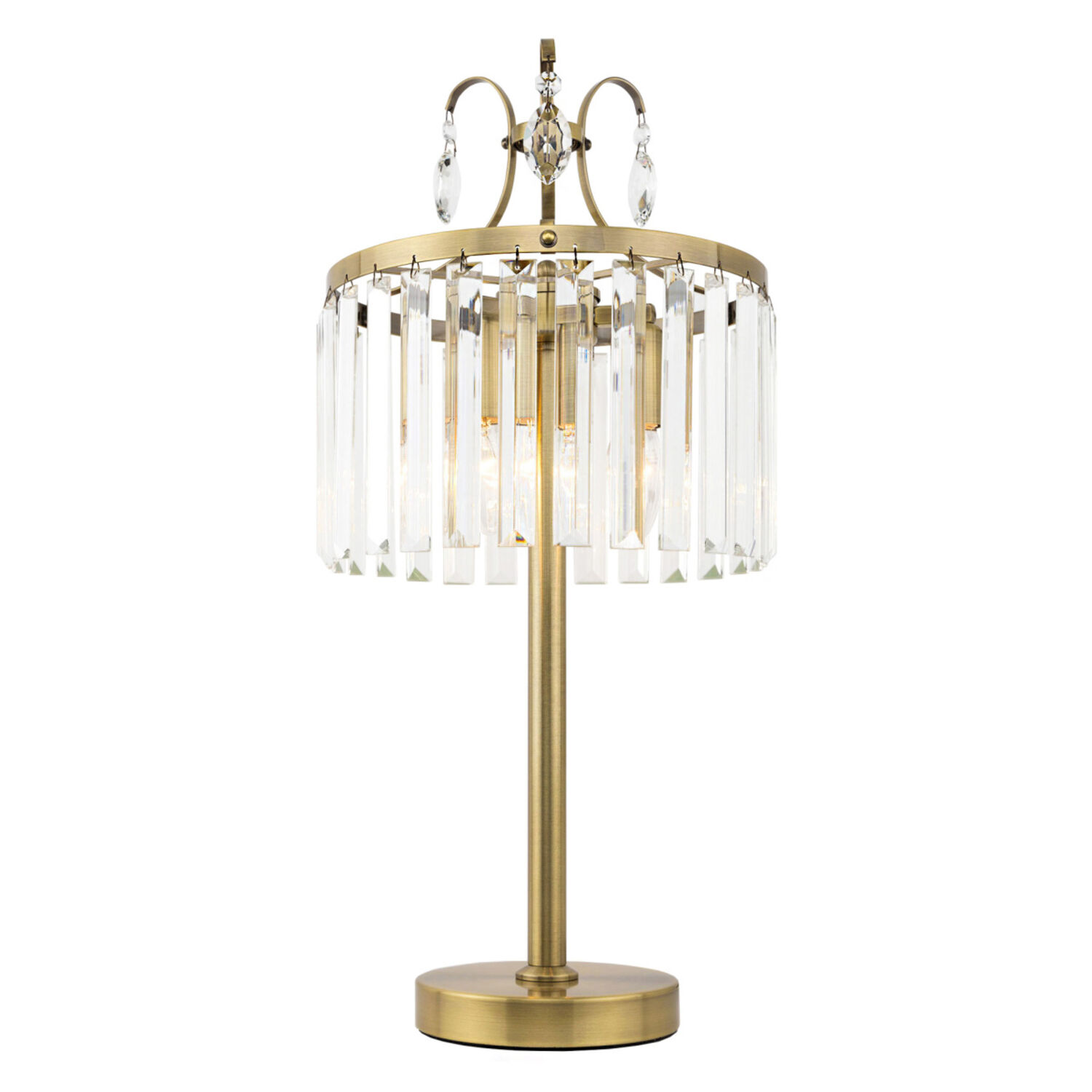 Настольный светильник Citilux Инга CL335833, арматура бронза, плафоны хрусталь прозрачный