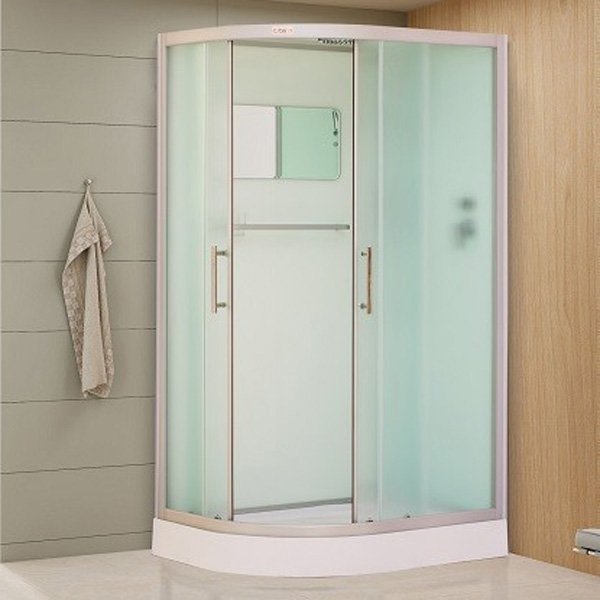 Душевая кабина Esbano Elegancia ES-115CR Right 115х85, правая, стекло рифленое, профиль хром матовый, с крышей