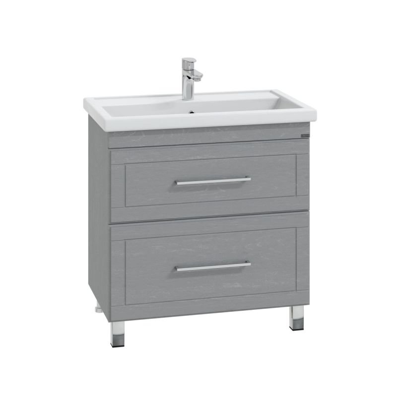 Тумба под раковину Санта Венера 80 напольная, цвет дуб серый - фото 1