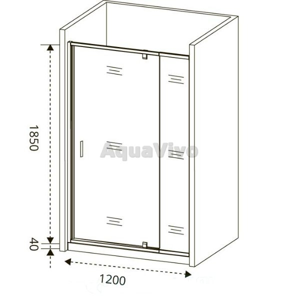 Душевая дверь Good Door Mokka WTW-120-C-WE 120, стекло прозрачное, профиль белый, без магнитного профиля