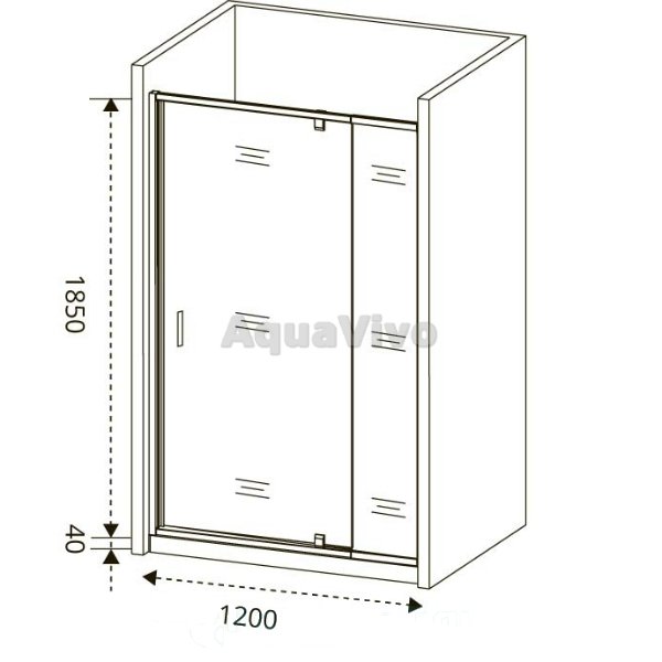 Душевая дверь Good Door Mokka WTW-120-C-WE 120, стекло прозрачное, профиль белый, без магнитного профиля - фото 1