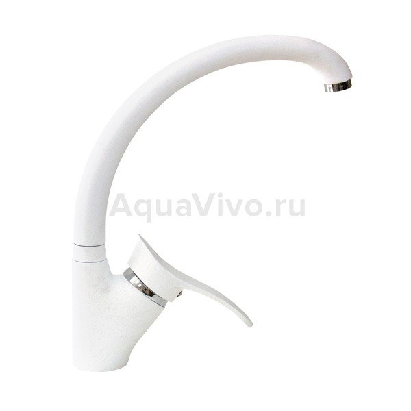 Смеситель Mixline ML-GS01-341 для кухни, высокий излив, цвет молоко