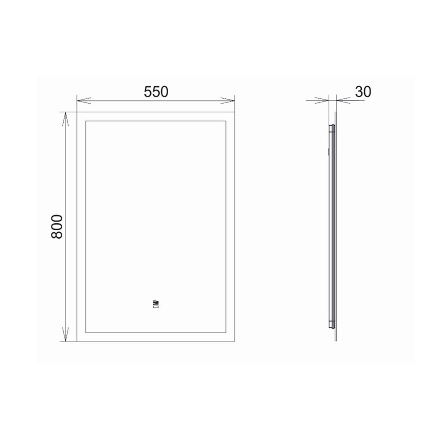 Зеркало Comforty Эдельвейс 55, с подсветкой - фото 1