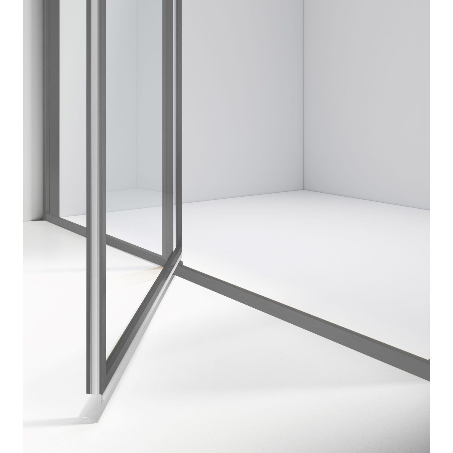 Душевая дверь Vincea Slim VDP-4SL 120x195, стекло прозрачное, профиль вороненая сталь - фото 1