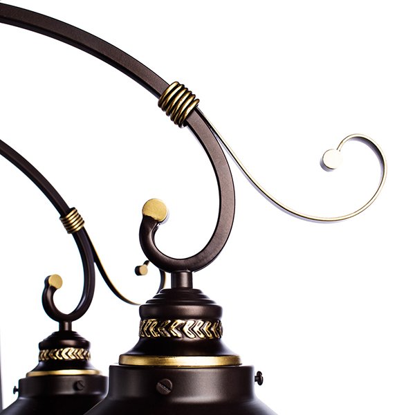 Потолочная люстра Arte Lamp Grazioso A4577PL-8CK, арматура коричневая / золото, плафоны стекло прозрачное, 100х100 см