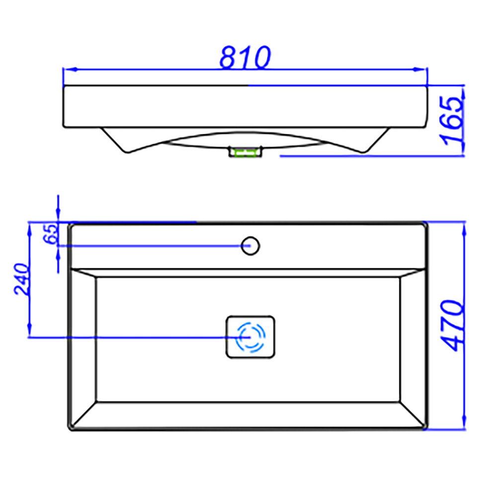 Мебель для ванной Aqwella Geometria 80, с 1 ящиком, цвет белый - фото 1