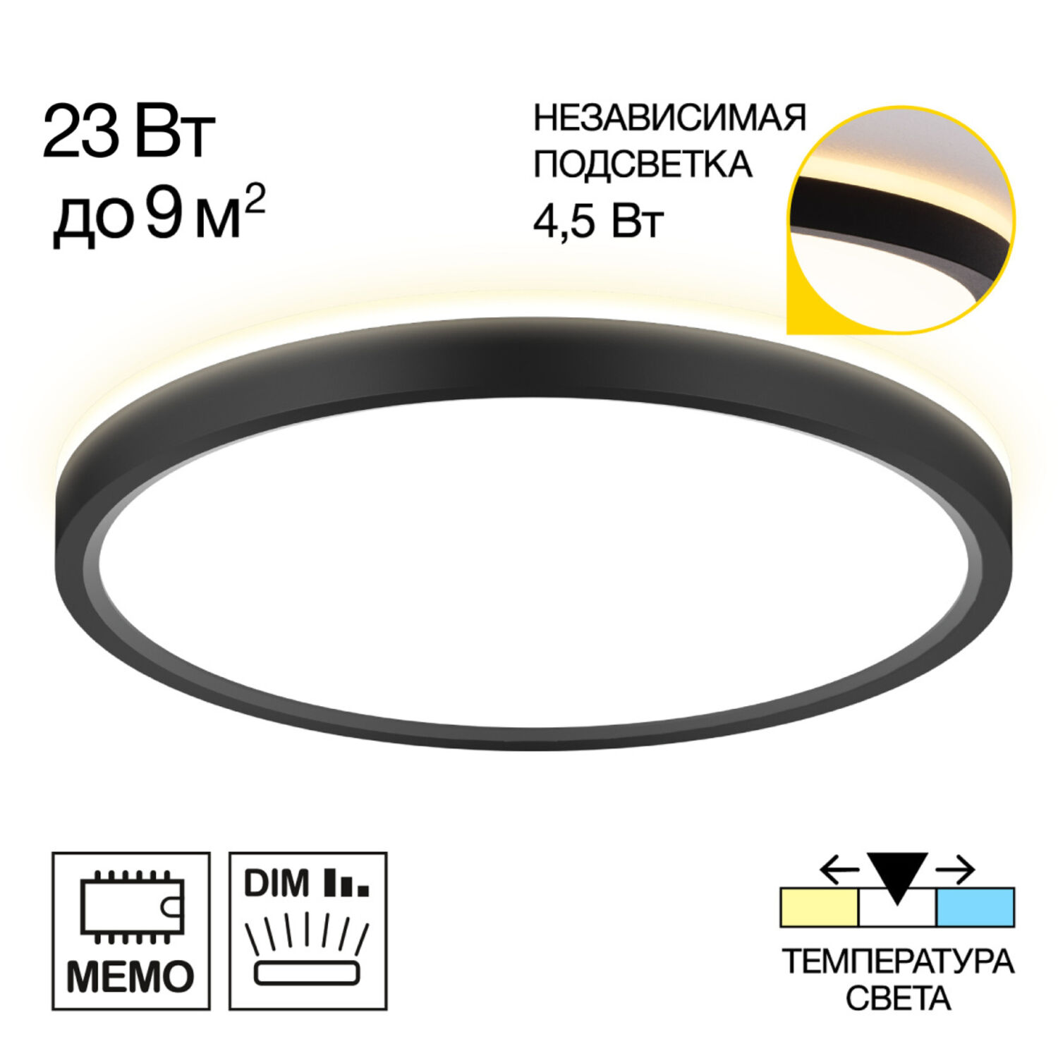 Накладной светильник Citilux Norma CL748241, арматура черная