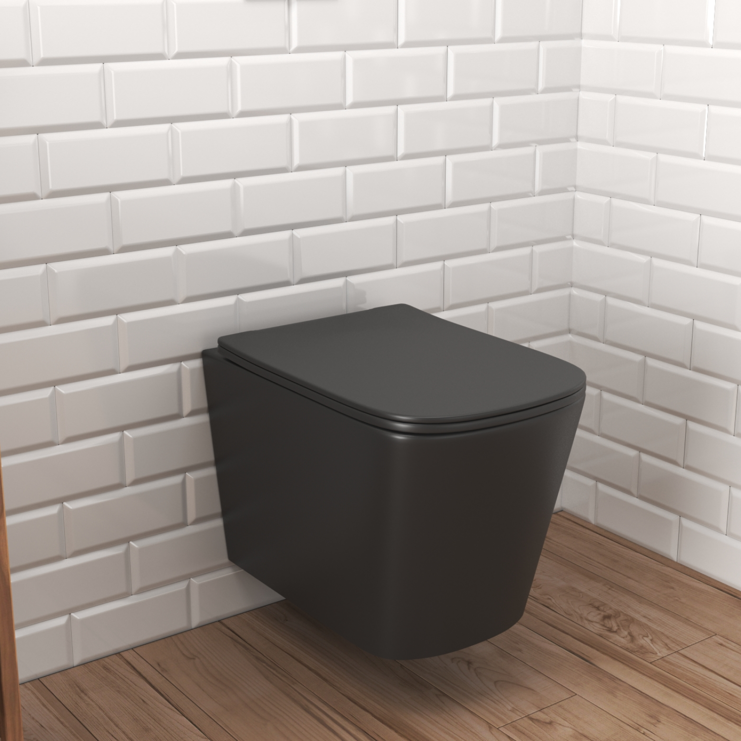 Комплект: Инсталляция AM.PM Pro I012704+Кнопка I047001 белая+JOKI Verna Black JK3021028MB черный унитаз