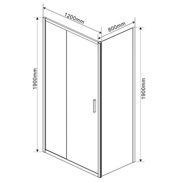 Душевой уголок Vincea Garda VSR-1G1 120x80, стекло прозрачное, профиль хром