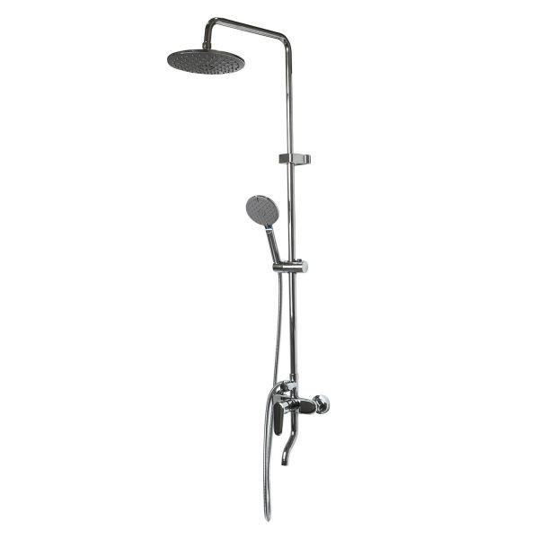 Душевая стойка Mixline ML2416, с верхним душем, смесителем, цвет хром