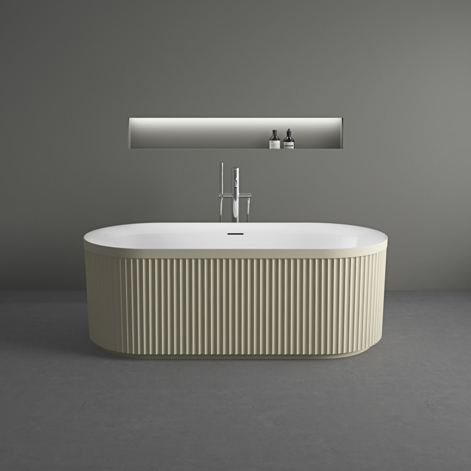 Ванна Vincea VBT-709-1700MG 170x80 акриловая, цвет матовый бежевый / белый