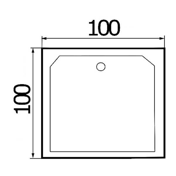 Поддон для душа Wemor 100/14 S 100x100, ABS-пластик, цвет белый