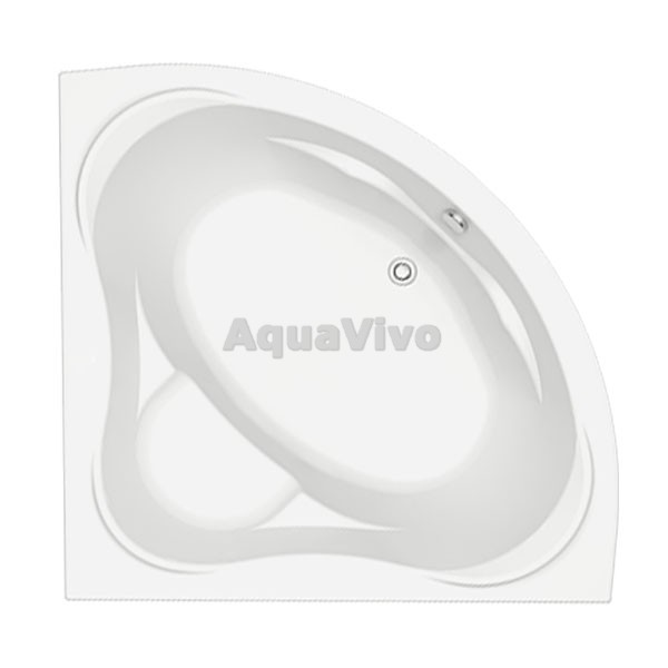 Акриловая ванна Бас Мега 160x160, с каркасом, без экранов, цвет белый