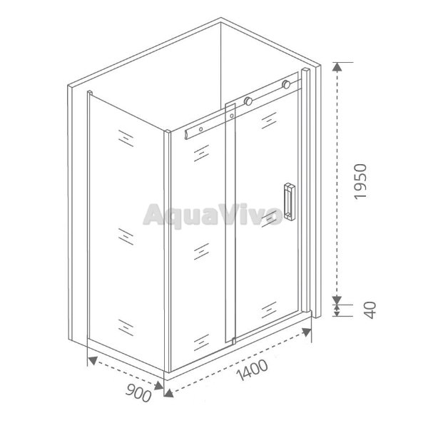 Душевой уголок Good Door Puerta WTW+SP-C-CH 140x90, стекло прозрачное, профиль хром - фото 1