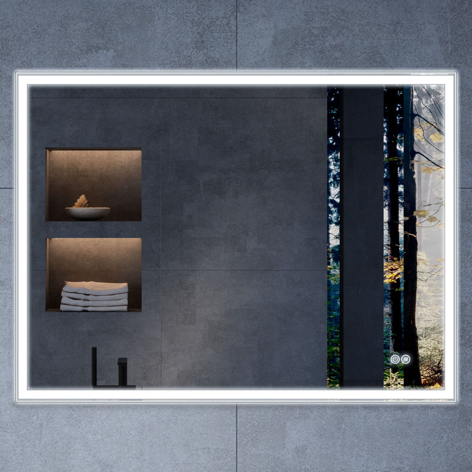 Зеркало Vincea VLM-3VN107-2 100х70, с подсветкой, функцией антизапотевания и диммером