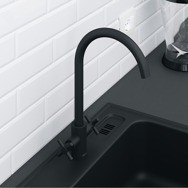 Смеситель RedBlu Neo Classic Black 240000000 для кухни, цвет черный - фото 1