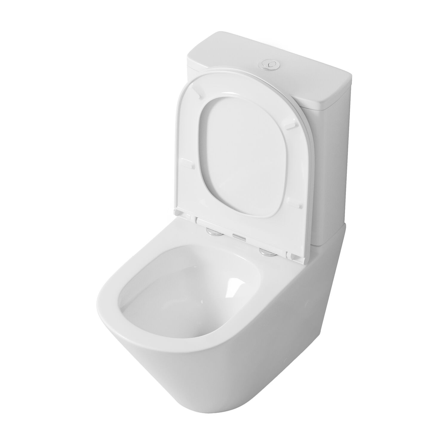 Унитаз Grossman Tornado GR-4449MSQ напольный, безободковый, смыв Торнадо, с сиденьем микролифт, цвет белый матовый - фото 1