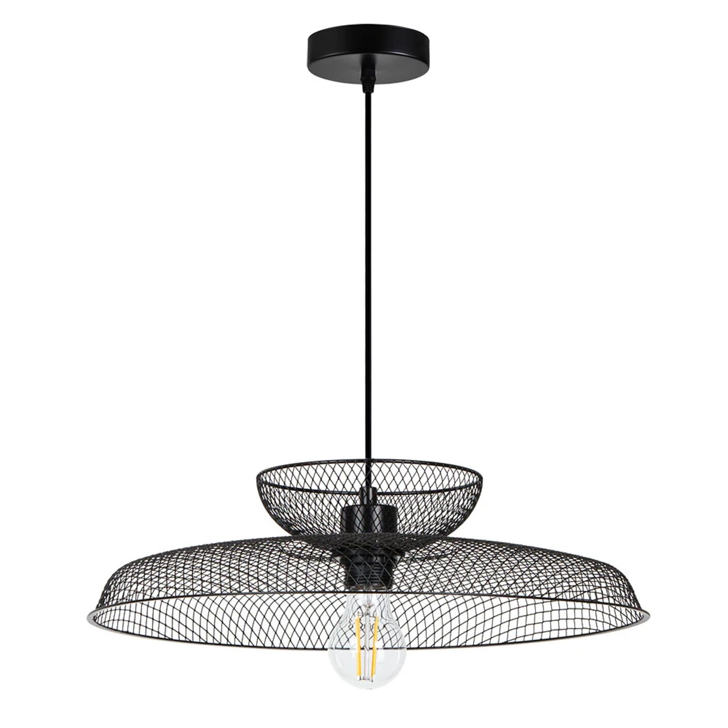 Подвесной светильник Arte Lamp Castello A7066SP-1BK, арматура черный, плафон металл черный