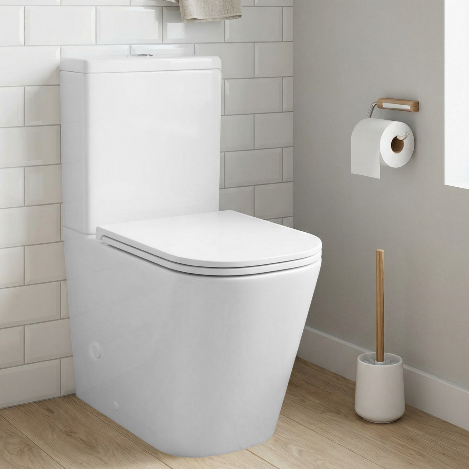 Унитаз Joki Bliss T JK3062021 напольный, безободковый, смыв Торнадо, с сиденьем микролифт, цвет белый