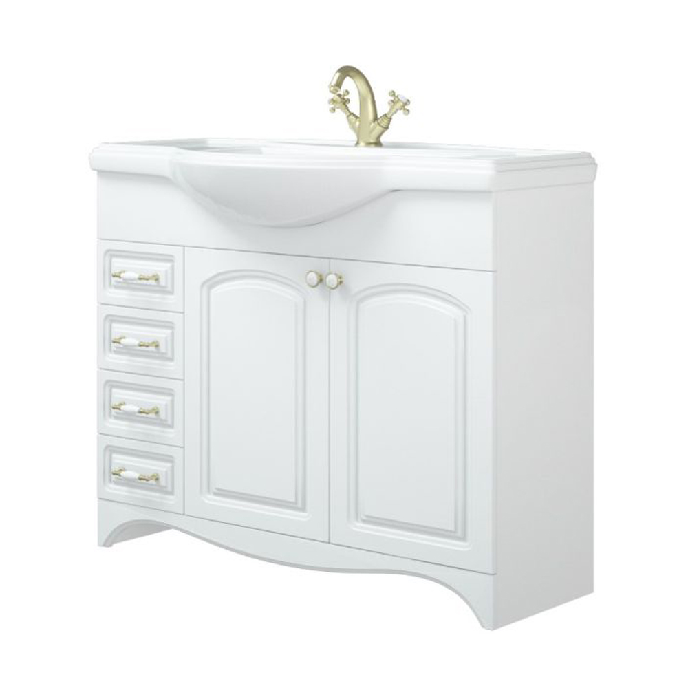 Мебель для ванной Corozo Классика 105, цвет белый - фото 1