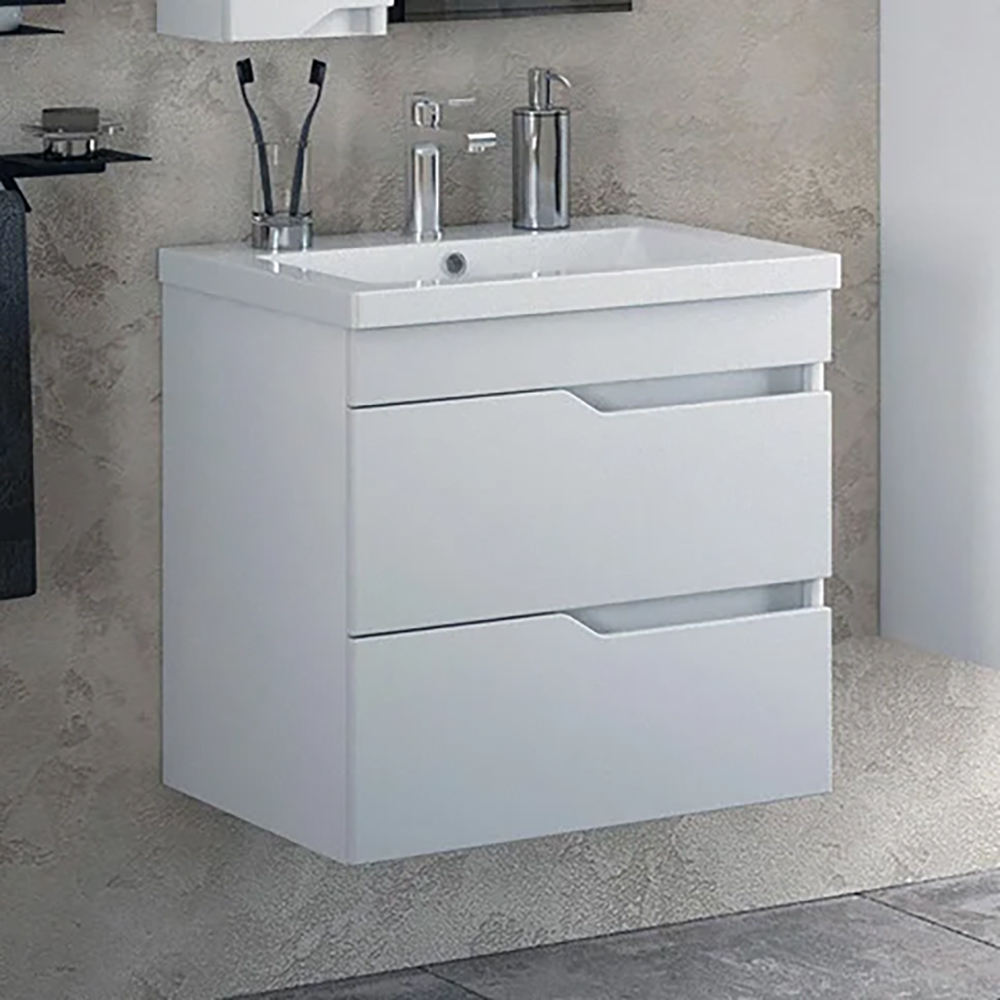 Тумба под раковину Corozo Теона Z2 60 подвесная, цвет белый