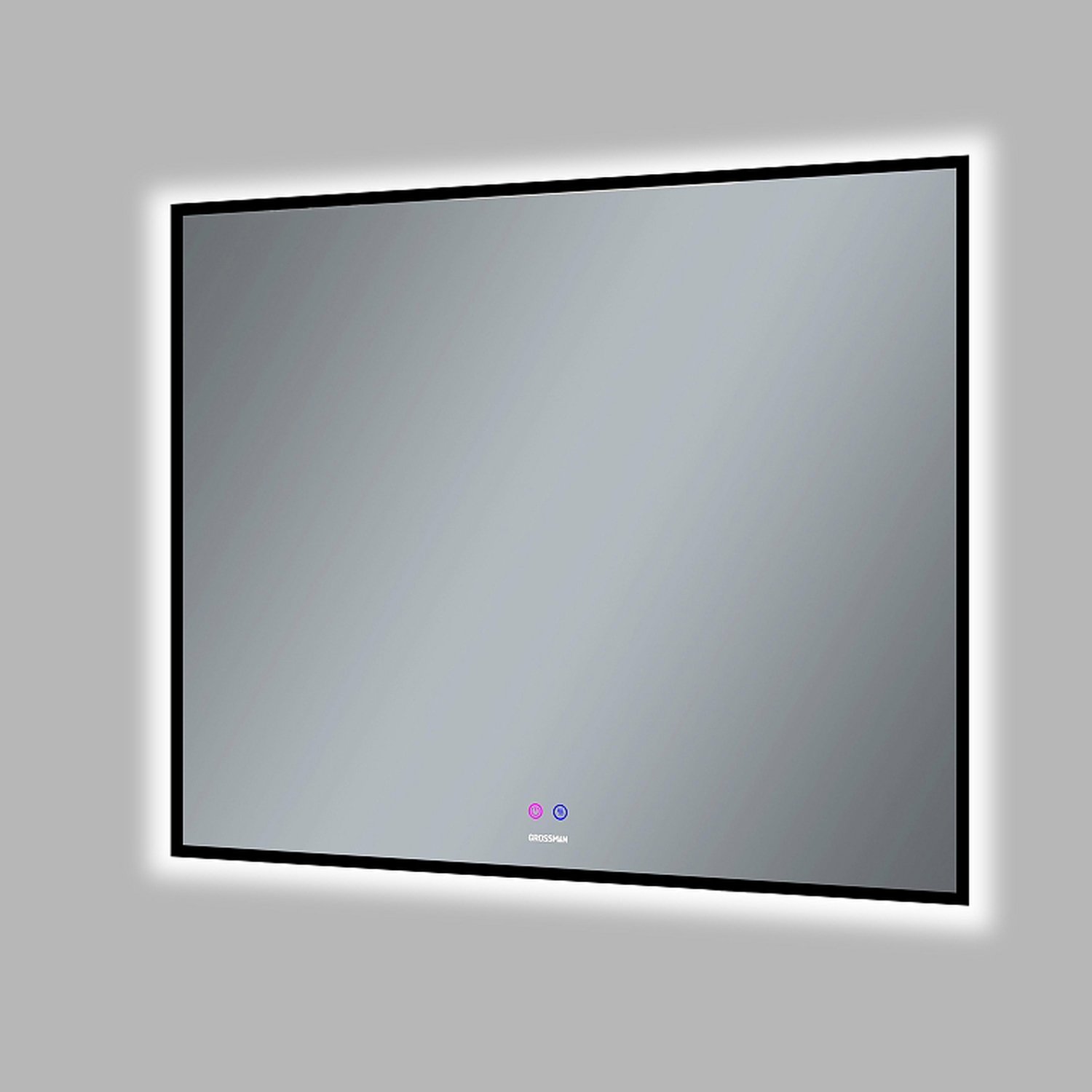 Зеркало Grossman Pragma Norma Black 90x80, с подсветкой, диммером и функцией антизапотевания, цвет черный - фото 1