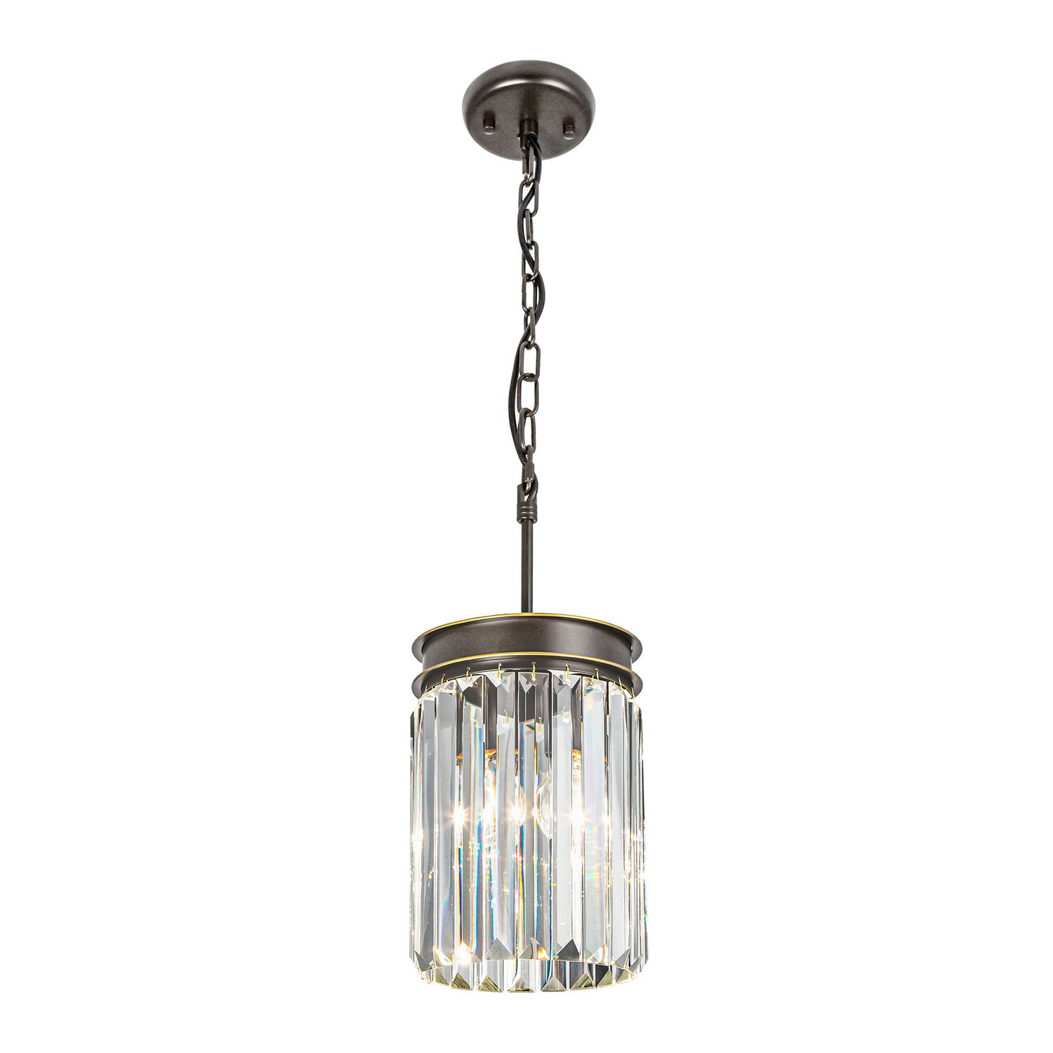 Подвесной светильник Citilux Мартин CL332011, арматура венге, плафоны хрусталь прозрачный