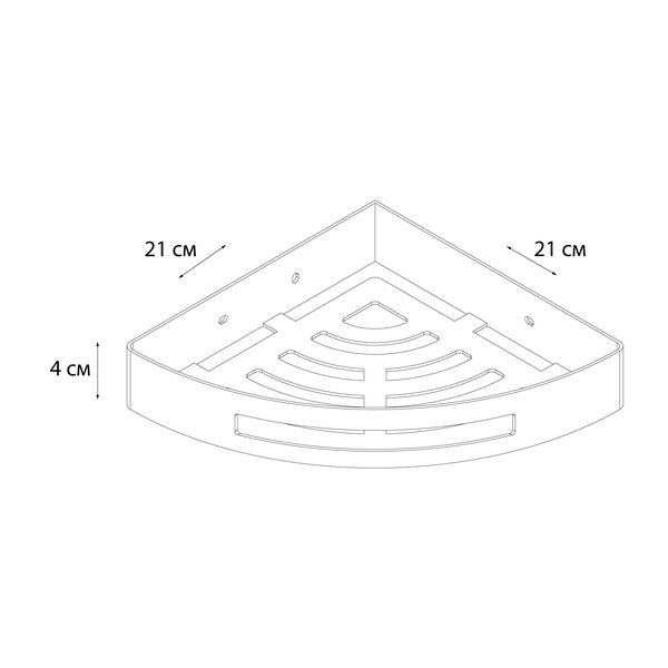 Полка Fixsen Hotel FX-31003A угловая, 21x21 см