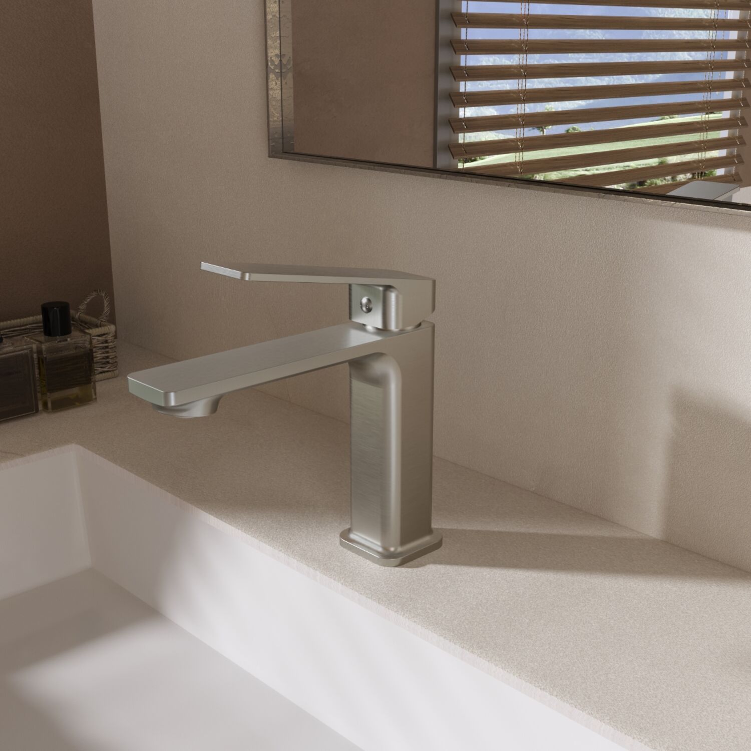 Смеситель Vincea Core VBF-4CO1BN для раковины, цвет брашированный никель - фото 1