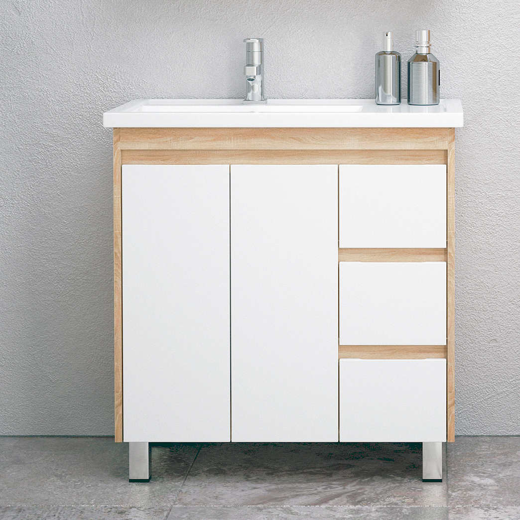 Мебель для ванной Corozo Остин 80, цвет дуб сонома - фото 1