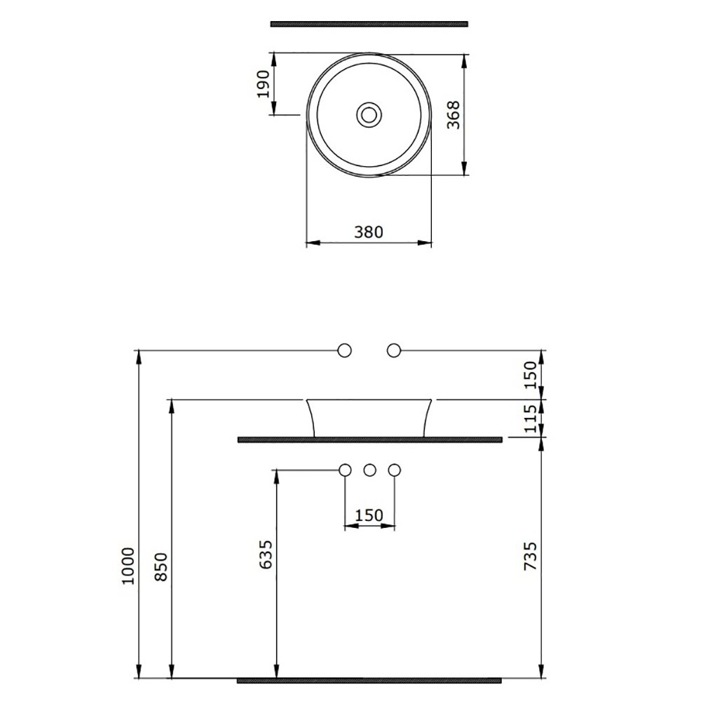 Раковина Berges Ego SL 181291 накладная, 38x38 см, цвет голубой матовый - фото 1