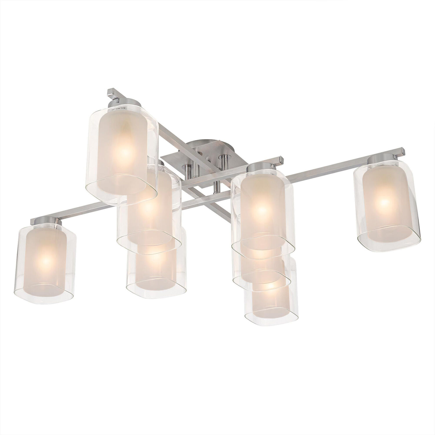 Потолочная люстра Citilux Диез CL111180, арматура алюминий, плафоны стекло прозрачное