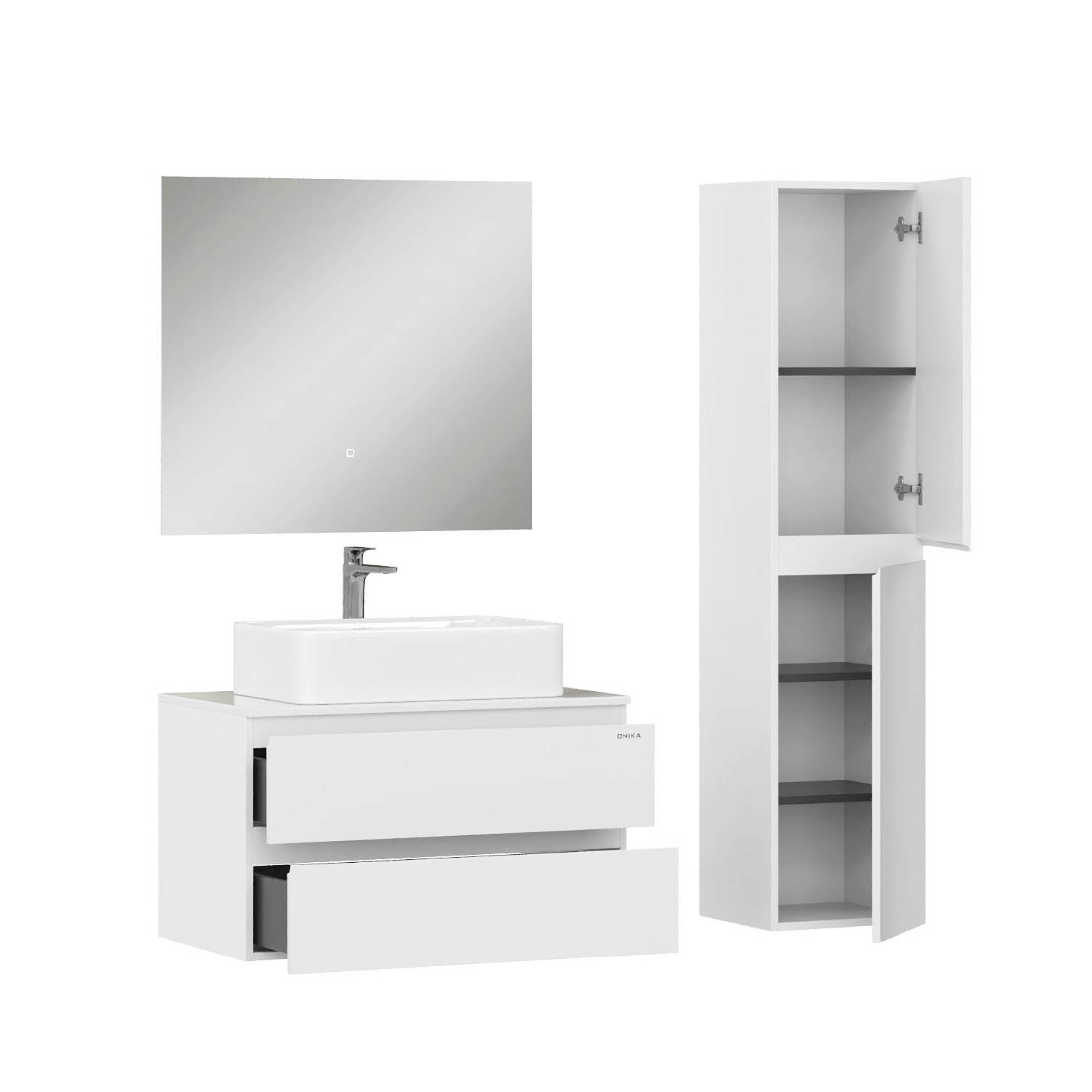 Мебель для ванной Оника Алеста 80, цвет белый