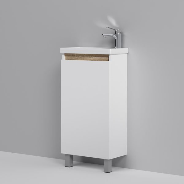 Тумба под раковину AM.PM X-Joy 45 напольная, цвет белый глянец/дерево